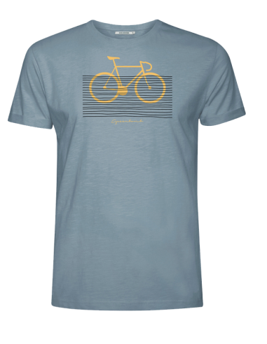 T-Shirt BIKE BARS grey blue