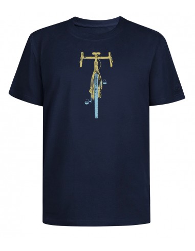 T-Shirt Bike FRONT STAMP navy